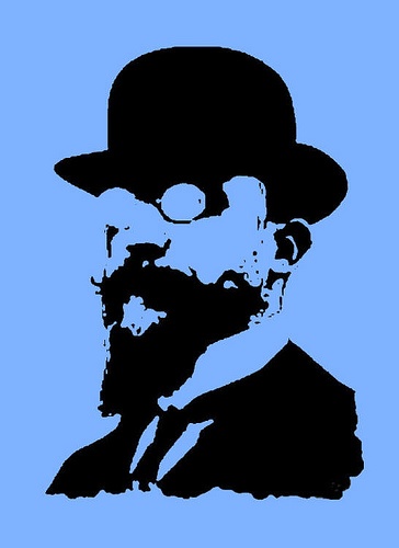 Erik Satie con bombetta