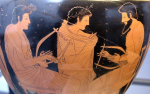 vaso greco con musicisti